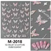 Nuevas Calcomanías para Uñas de Mariposa, Accesorios Decorativos Suaves y Portátiles, Calcomanías 3D en Relieve, Calcomanías para Uñas de Concha, Tridimensional