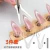 Ferramentas Transfronteiriças para Unhas Novas Garfo Francês Olho de Gato Poderoso Magnético Cilíndrico Olho de Gato Conjunto de 3 Peças