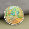 Monedas conmemorativas de ciudades, recuerdos turísticos, monedas coloridas en relieve con paisajes arquitectónicos de Beijing, Shanghái y Nanjing, monedas conmemorativas coleccionables