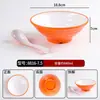 Cuencos de imitación de porcelana de melamina, diseñados específicamente para restaurantes de fideos, incluyendo cuencos para ramen, cuencos para sopa de fideos con carne de res, cuencos para hot pot picante y cuencos grandes para servir fideos de arroz con caracoles - uso comercial