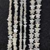 Venta al por mayor de cuentas sueltas de concha de agua de mar natural, cuentas en forma de hoja, cuentas de estrellas con agujero recto, accesorios para collar DIY