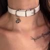 Gargantilha de Sino Preta Doce Cool Colar Corrente para Clavícula Feminina M Colar Versátil chocker Anel de Pescoço Masculino Spice Girls
