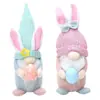 Boneca de Páscoa Transfronteiriça de Novo Produto com Luzes, Orelhas de Coelho Brilhantes, Enfeites de Ovo, Adereços para Vitrine, Decorações para Casa