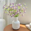 Ramo de Flores Artificiales de Goma Suave al Tacto de 5 Ramas de Gypsophila para Decoración de Sala de Estar, Arreglo Floral, Disponible para Dropshipping