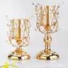 Portavelas de Cristal Cena a la Luz de las Velas Accesorios para Bodas Decoración Creativa para el Hogar Vela Perfumada Dorada Cristal Vela Aromática Romántica Mesa de Comedor Arte en Hierro