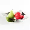 Plato de Fruta Metálico Creativo, Plato Ondulado, Habitación Modelo de Lujo Ligero, Bocadillos de Aspecto Elegante, Plato de Fruta Deshidratada, Adornos de Joyería