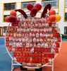 Soporte de Exhibición Plegable de Malla de Hierro para Obras del Área de Arte de Jardín de Infancia, Exposición de Caligrafía y Pintura, Estante de Almacenamiento Móvil Vertical Redondo
