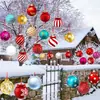 Nuevos adornos navideños transfronterizos, bolas navideñas, dulces, muletas, colgantes para árbol de Navidad, decoraciones para jardín y césped para interiores y exteriores.