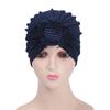 Chapéu turbante com nó de flanela prateada, prato de rosquinha, flor, boné de quimioterapia, proteção auricular, boné indiano, elástico, gorro de ioga, atacado