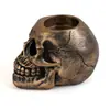 Calavera de resina cena de Halloween Candelabro calavera decoración de escena navideña regalo personalidad cabeza de calavera persona completa