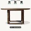 Mesa y Sillas de Teca para Exteriores Villa al Aire Libre Mesa y Sillas de Comedor de Madera Anticorrosión Muebles de Jardín para Balcón Exterior Personalización de Fábrica Transfronteriza
