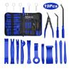 Ferramenta de desmontagem de áudio de carro conjunto de 19 peças Ferramenta de desmontagem de áudio interno de carro kit de chave de fenda com grampo leve