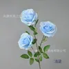 Flores de rosa artificiales para decoración del hogar, arreglos florales de mesa, decoraciones de boda, rosas holandesas realistas de alta gama de 3 cabezas