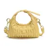 Bolso Nuevo de Nicho Versátil en Forma de Media Luna Bolso de Mano Simple Elegante Bolso Plegado de Moda para Niñas y Niños de un Solo Hombro Cruzado