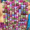 Comercio Exterior Ágata de Colores Accesorios para Joyería DIY Ágata Rayada Semiacabada Piedra Natural Cubo de Azúcar Joyería