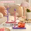 Portavasos de escritorio pequeño de bola rosa y morado minimalista, almacenamiento de tazas colgante, estante invertido para tazas de café, estilo ins