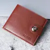 Cartera con hebilla magnética cartera corta para hombre cartera para hombre con cremallera puede caber licencia de conducir cartera para hombre cartera horizontal