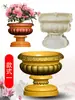 Molde de vaso de flor de cimento redondo estilo europeu espessado para bonsai molde de concreto moldado in loco modelo de plástico molde de coluna romana