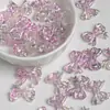 Dingyi Estrella Plateada Gradiente Lazo Pequeño Acrílico con Chispas Plateadas Galvanizado Agujero Pasante Cuentas Sueltas DIY Cadena para Teléfono Móvil Accesorios de Joyería