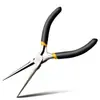 Alicate de bico de agulha mini Deli DL103006 de 6 polegadas, aço de alto carbono forjado, mini com ponta