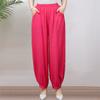 Pantalones de Playa para Mujer, Algodón Seda de Viaje Tailandés, Talla Grande Holgados, Pantalones de Linterna de Pierna Ancha Bohemios Anti-Mosquitos, Estilo Delgado