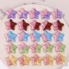 Gradiente de areia movediça glitter de duas cores estrela de cinco pontas remendo de resina brincos cocar acessórios para o cabelo material de capa de telefone móvel atacado