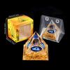 Adorno de Pirámide de Bola de Cristal Natural, Pieza de Decoración para el Hogar de Grava de Cristal Recubierta de Resina, En Caja