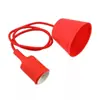 E27 cor suporte da lâmpada pendurado fio Restaurante Bar lâmpada pendurada fio 1 m teto tecido silicone suporte da lâmpada fio