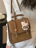 Mochila Retro Estilo Coreano Ins 2026 para Mulheres, Bolsa de Ombro com Textura Fashion de Nicho, Mochila Casual para o Dia a Dia