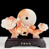 Adorno de Flor de Peonía Pacífico y Auspicioso, Colgante Pacífico, Jade Sintético que Atrae la Riqueza, Entrada de Sala de Estar, Decoración de Gabinete de Vinos, Regalo de Inauguración