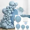 Conjunto de Corrente de Balões de Cor Sólida Nova Transfronteiriça com 137 Peças Decoração de Festa de Aniversário Pacote de Balões para Decoração de Casamento