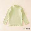 Ropa de Otoño para Niños Camiseta de Manga Larga Cálida Gruesa Otoño e Invierno Nuevo Algodón Puro Niños y Niñas Cuello Medio Capa Interior Camiseta Base Venta al por Mayor