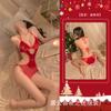 Abanicos de la noche lencería sexy mono sexy disfraz de Navidad juego de rol pasión caliente uniforme de tres puntos femenino 5879