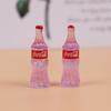 Mini Botella Grande para Bebidas Simulación Clásica Vidrio Fino Destellante Botella de Coca-Cola Accesorios de Joyería de Resina Accesorios de Leche Venta al por Mayor