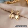 Pinzas para Orejas Retro Francesas de Piedra Ojo de Gato Sin Perforaciones Pendientes Nuevos de Alta Gama Estilo Coreano Pinzas Personalizadas Triangulares para Orejas
