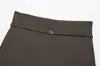 Venta al por mayor 2026 Otoño Nuevo Estilo Europeo y Americano Pantalones Falda Casual a Cuadros con Cinturón para Mujer 7390