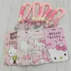 Portatarjetas con Cuerda Corta de Cuentas de Silicona Kitty para Niña, Portatarjetas Kt Gato Lindo Gato Funda Protectora para Tarjeta de Autobús Correa para Colgar Portatarjetas de Campus