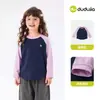 Camiseta de Manga Longa Infantil Dudu Home Outono Roupa Base para Bebê Menina Roupas de Outono Tops Infantis Roupa Infantil Tendência