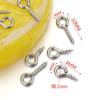 Clavo de ojo de oveja de rosca de acero inoxidable tornillo de 9 palabras clavo de ángulo de ojo de oveja de oro real de 18 quilates aguja de ojo de oveja accesorios de joyería DIY