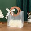 Nueva Bolsa de Regalo Redonda de PP Translúcido Mate de Mano para Flores Muñecas Bolsas de Regalo para Festividades Cumpleaños Regalo para Dama de Honor