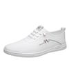 Nuevos Zapatos Casuales de Cuero para Hombre Otoño 2024, Suela Suave, Superficie Suave, Modernos Zapatos Blancos para Hombre