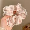 Dulce Liga para el Cabello Scrunchie para Mujeres, Satén de Alta Gama Estilo Coreano Versátil Cuerda para el Cabello, Suave Encaje Lunares Accesorio para el Cabello, Pañuelo Cuadrado para la Cabeza