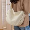 Nova Bolsa Transversal para Mulheres Primavera/Verão 2026, Bolsa Amassada Estilo Preguiçoso, Bolsa de Tecido, Bolsa de Ombro de Grande Capacidade