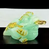 Figura de Sapo Dorado Atracción de Riqueza Tamaño Grande Sapo de Tres Patas Cigarra Dorada Decoración de Sala de Estar Escritorio de Recepción Mascota de Inauguración de Tienda