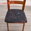 Funda de Silla Elástica Estampada Transfronteriza Todas las Estaciones Universal Seda de Leche Estilo Simple Decoración de Hogar y Restaurante Funda de Asiento de Silla a Prueba de Polvo
