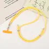 Nuevo Color de Moda Tejido a Mano Cadena Cruzada Unisex Colgante para Teléfono Móvil Colgante de Bolsa Ajustable Cordón