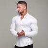 2025 Amazon Transfronteiriço Nova Camisa Masculina Manga Longa Estilo Coreano Ajuste Slim Fashionável Camisa Bonita Masculina Camisa Branca Masculina