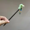 Horquilla Antigua de Imitación de Sándalo de Alta Calidad Broche Elegante para el Cabello Borla de Madera Accesorios para el Cabello Paso a Paso Hanfu Cheongsam