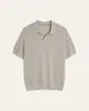 Camiseta Polo de Manga Corta para Hombre Estilo Retro Lujo Ligero Old Money Cuello de Gaviota Simple Bloque de Color 3D Punto con Solapa