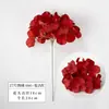 Hortensia artificial de cabeza única al por mayor para decoración de bodas, materiales de fondo y uso especial para escaparates de centros comerciales y paisajismo de paredes de flores